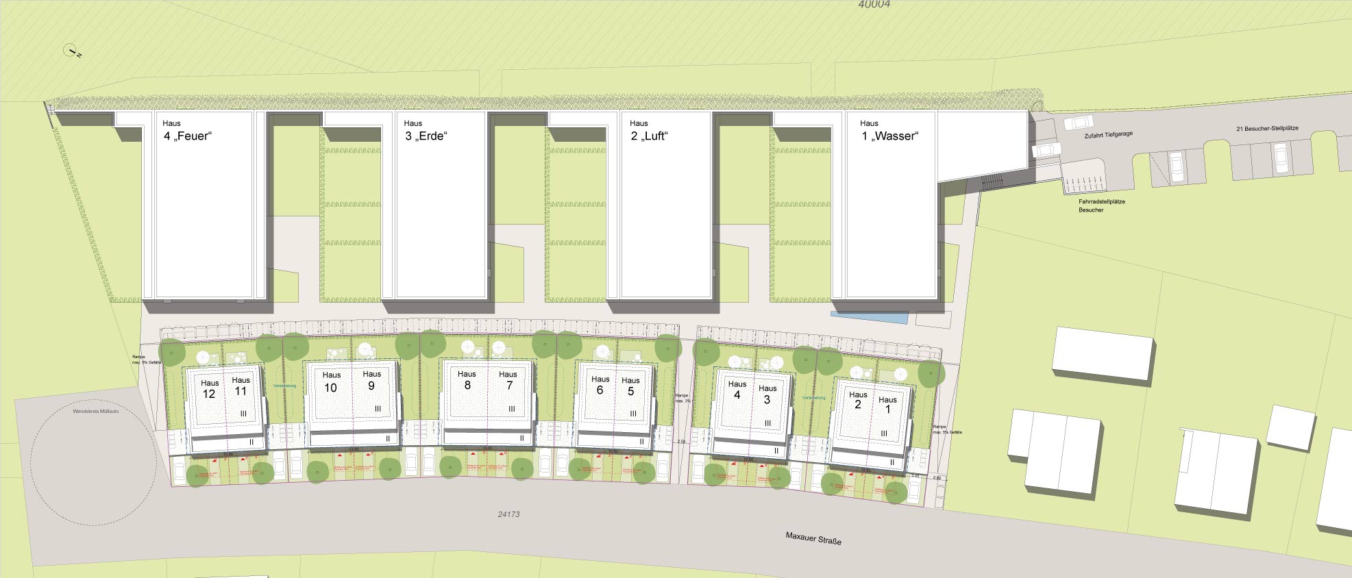 Doppelhaus 1-2 - Verkauf im Sommer 2023 Lageplan